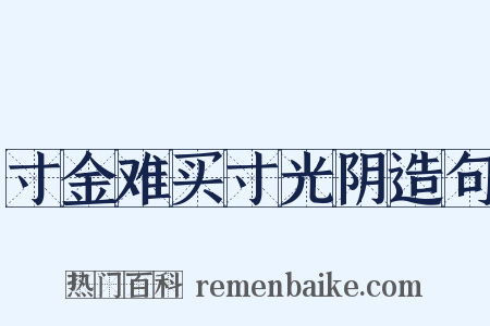 寸金难买寸光阴造句是什么意思的图片